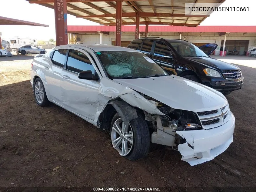 2014 Dodge Avenger Se VIN: 1C3CDZAB5EN110661 Lot: 40598632