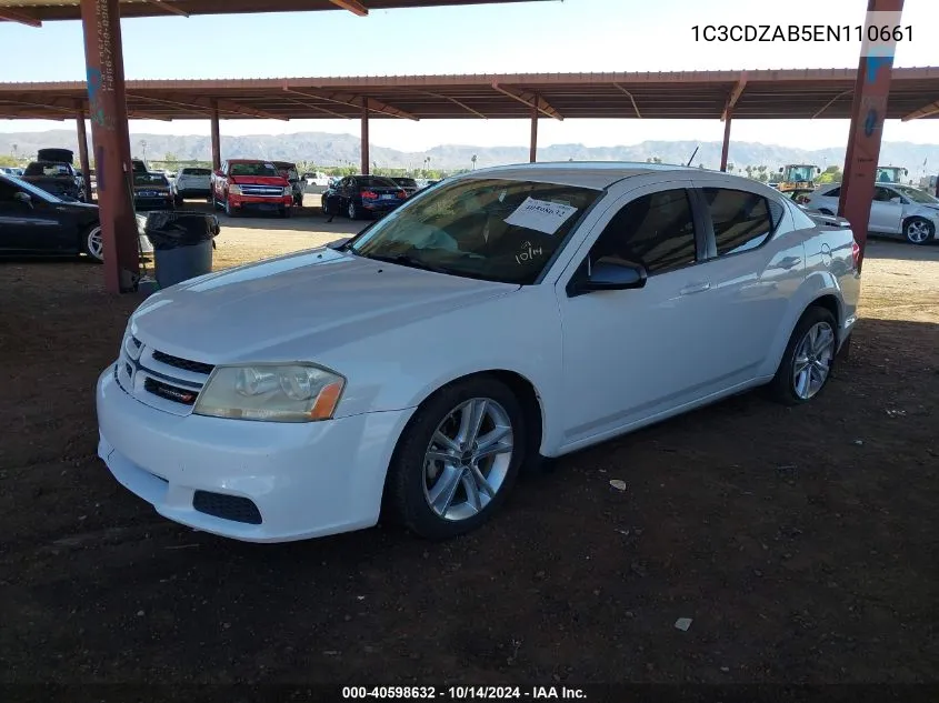 2014 Dodge Avenger Se VIN: 1C3CDZAB5EN110661 Lot: 40598632