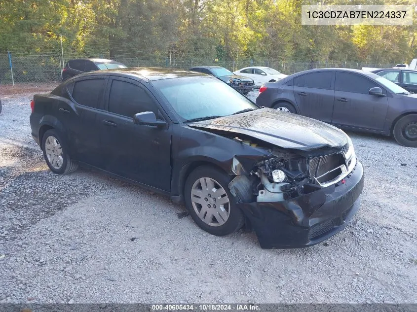 2014 Dodge Avenger Se VIN: 1C3CDZAB7EN224337 Lot: 40605434