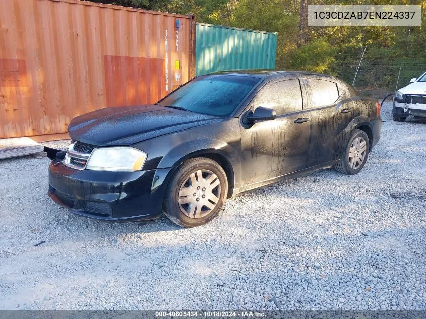 2014 Dodge Avenger Se VIN: 1C3CDZAB7EN224337 Lot: 40605434