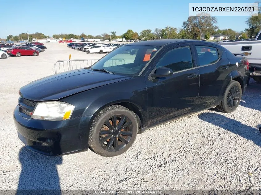 2014 Dodge Avenger Se VIN: 1C3CDZABXEN226521 Lot: 40610661