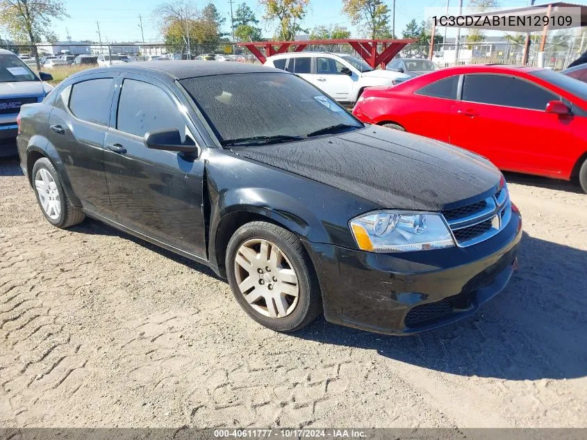 2014 Dodge Avenger Se VIN: 1C3CDZAB1EN129109 Lot: 40611777