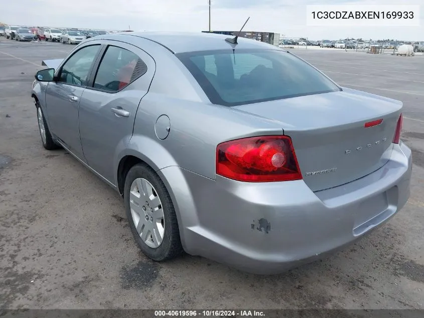 1C3CDZABXEN169933 2014 Dodge Avenger Se