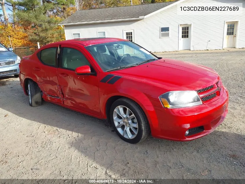 2014 Dodge Avenger R/T VIN: 1C3CDZBG6EN227689 Lot: 40649873