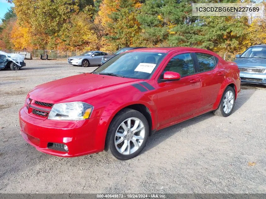 2014 Dodge Avenger R/T VIN: 1C3CDZBG6EN227689 Lot: 40649873