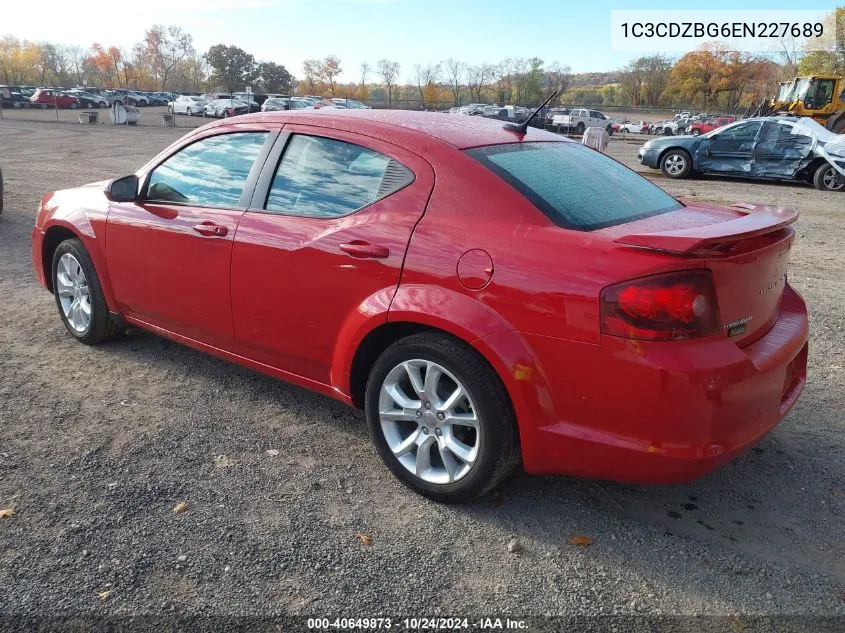 2014 Dodge Avenger R/T VIN: 1C3CDZBG6EN227689 Lot: 40649873