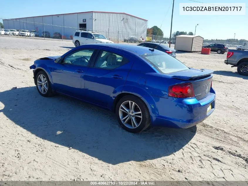 2014 Dodge Avenger Se VIN: 1C3CDZAB1EN201717 Lot: 40662753