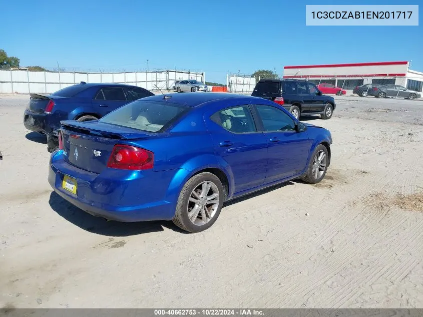 2014 Dodge Avenger Se VIN: 1C3CDZAB1EN201717 Lot: 40662753