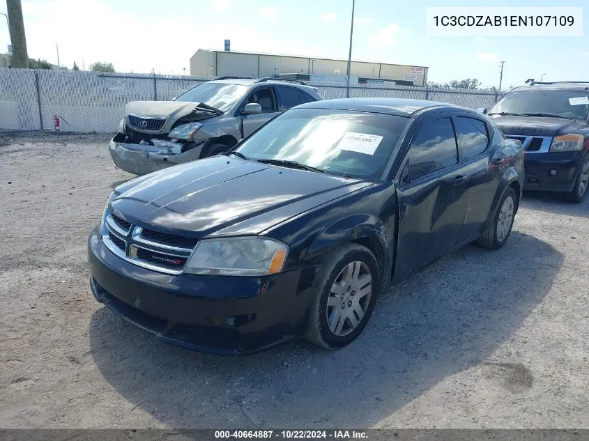 2014 Dodge Avenger Se VIN: 1C3CDZAB1EN107109 Lot: 40664887