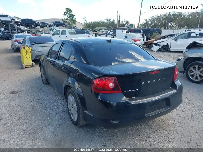 2014 Dodge Avenger Se VIN: 1C3CDZAB1EN107109 Lot: 40664887