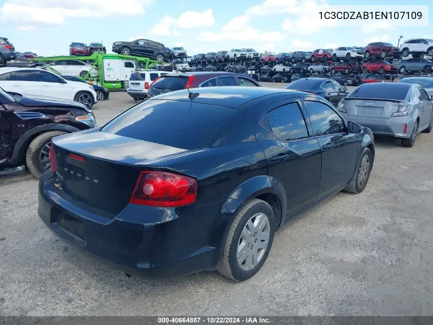 2014 Dodge Avenger Se VIN: 1C3CDZAB1EN107109 Lot: 40664887