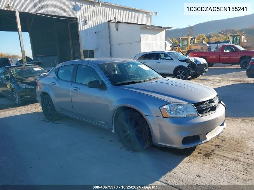 2014 Dodge Avenger Se VIN: 1C3CDZAG5EN155241 Lot: 40675970