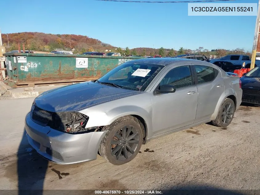 2014 Dodge Avenger Se VIN: 1C3CDZAG5EN155241 Lot: 40675970