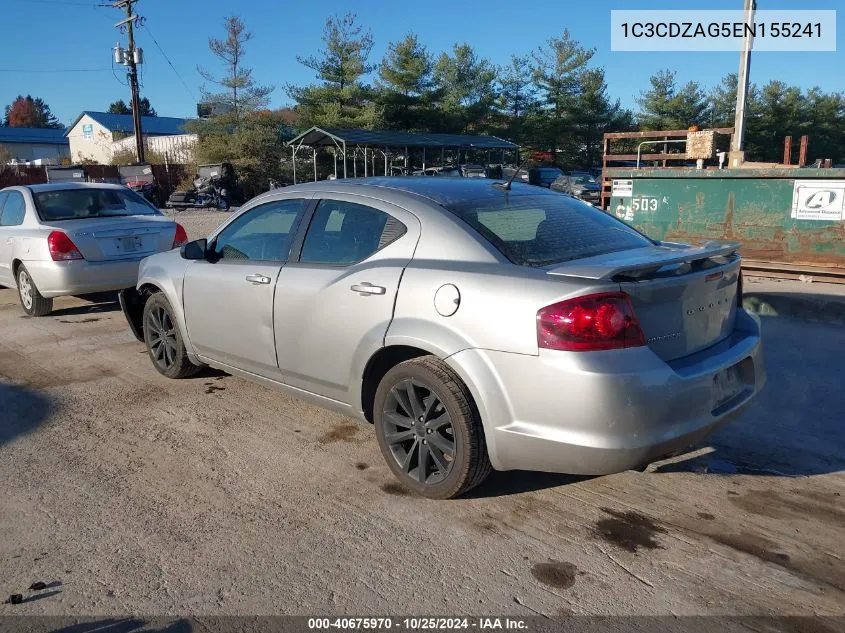 2014 Dodge Avenger Se VIN: 1C3CDZAG5EN155241 Lot: 40675970