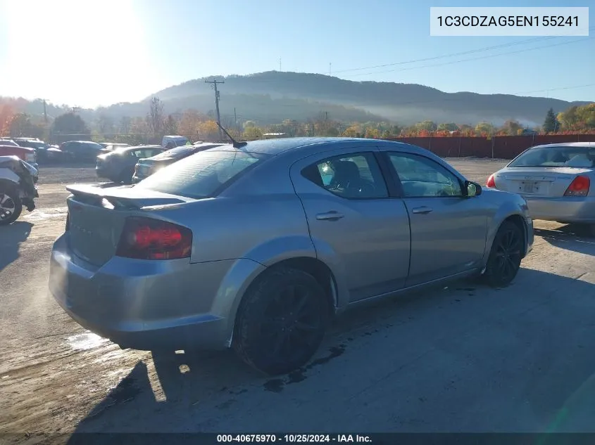 2014 Dodge Avenger Se VIN: 1C3CDZAG5EN155241 Lot: 40675970