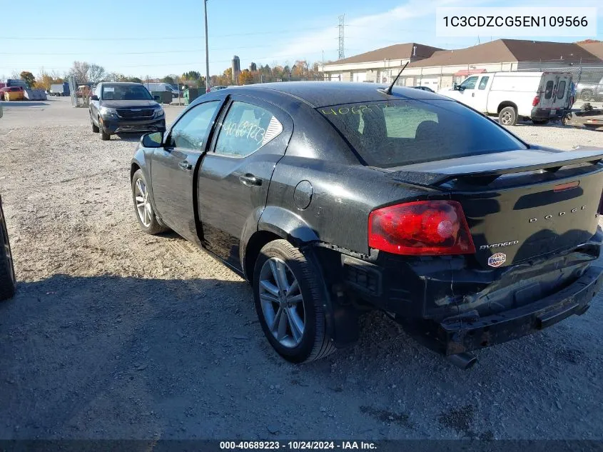 2014 Dodge Avenger Sxt VIN: 1C3CDZCG5EN109566 Lot: 40689223