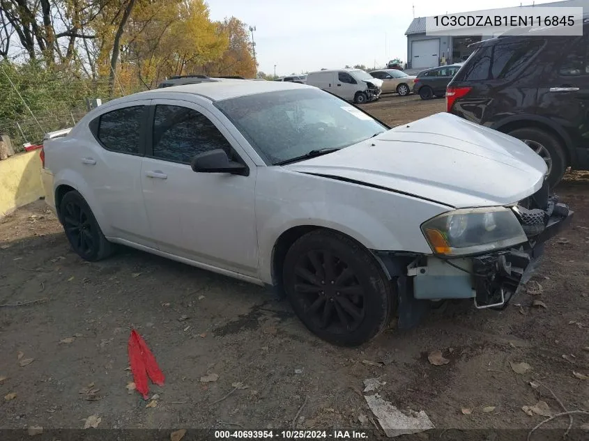 2014 Dodge Avenger Se VIN: 1C3CDZAB1EN116845 Lot: 40693954