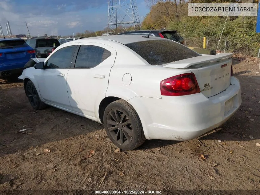 2014 Dodge Avenger Se VIN: 1C3CDZAB1EN116845 Lot: 40693954