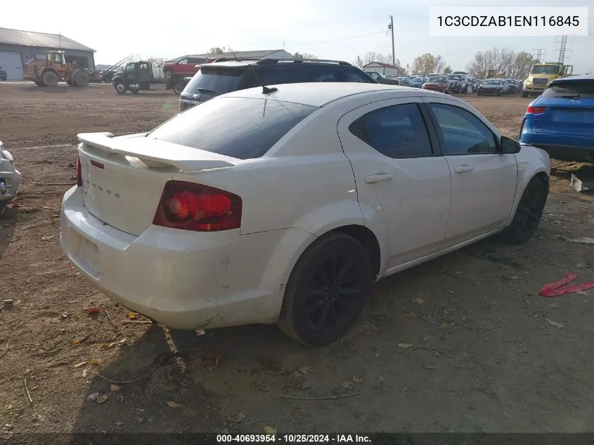 2014 Dodge Avenger Se VIN: 1C3CDZAB1EN116845 Lot: 40693954