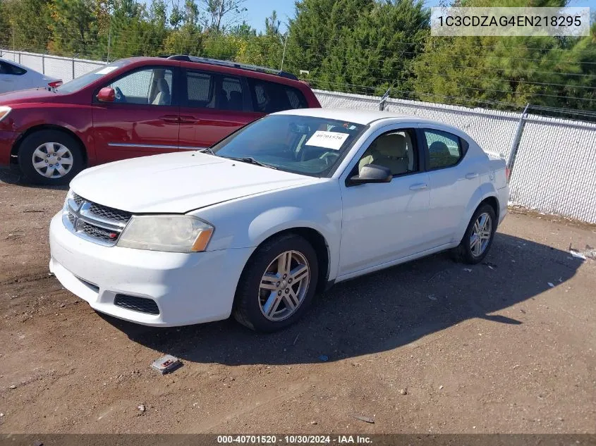 2014 Dodge Avenger Se VIN: 1C3CDZAG4EN218295 Lot: 40701520