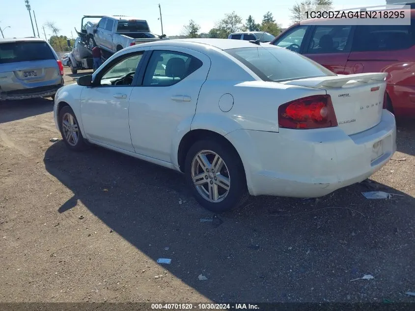 2014 Dodge Avenger Se VIN: 1C3CDZAG4EN218295 Lot: 40701520