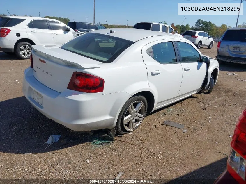 2014 Dodge Avenger Se VIN: 1C3CDZAG4EN218295 Lot: 40701520