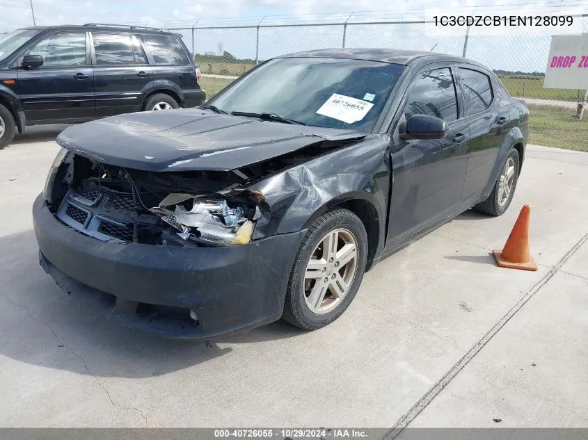 2014 Dodge Avenger Sxt VIN: 1C3CDZCB1EN128099 Lot: 40726055