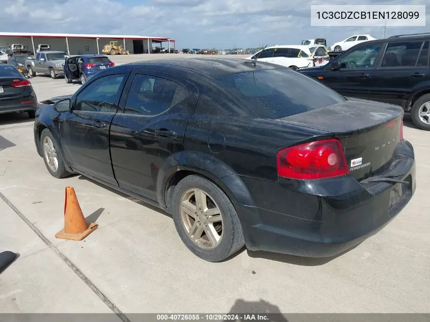 2014 Dodge Avenger Sxt VIN: 1C3CDZCB1EN128099 Lot: 40726055