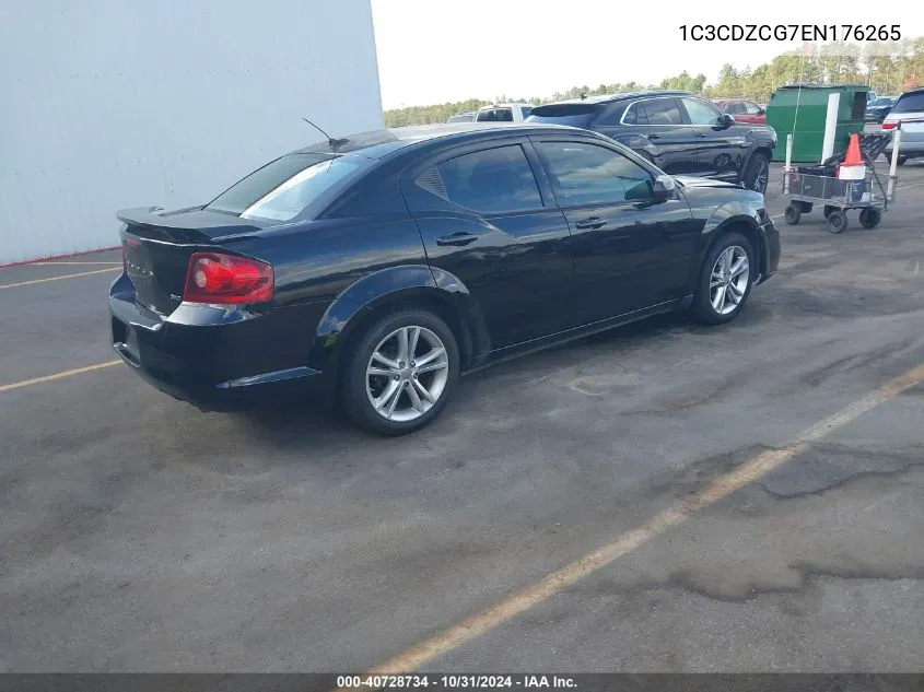 2014 Dodge Avenger Sxt VIN: 1C3CDZCG7EN176265 Lot: 40728734