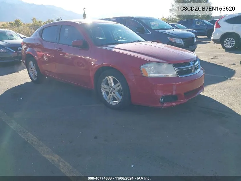 2014 Dodge Avenger Sxt VIN: 1C3CDZCB7EN163620 Lot: 40774688