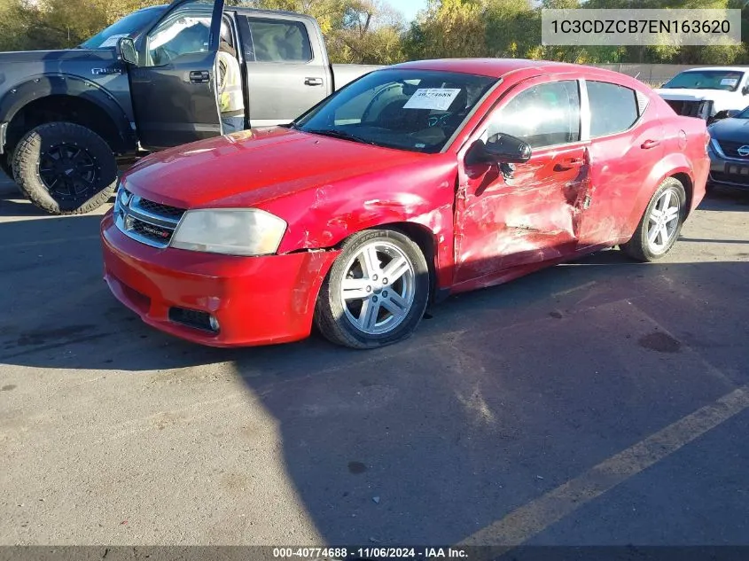 2014 Dodge Avenger Sxt VIN: 1C3CDZCB7EN163620 Lot: 40774688