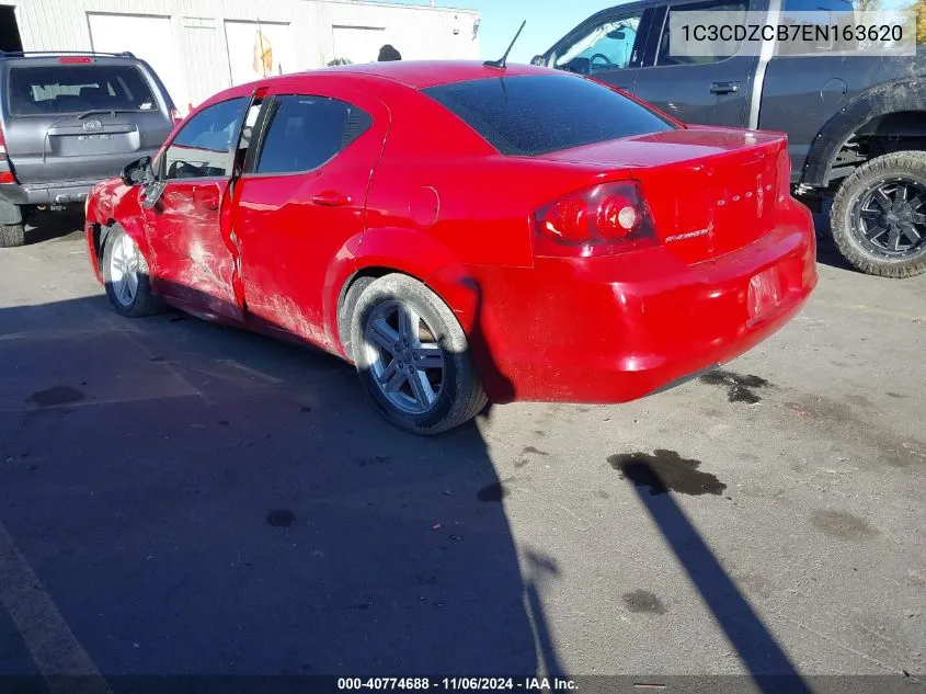 2014 Dodge Avenger Sxt VIN: 1C3CDZCB7EN163620 Lot: 40774688