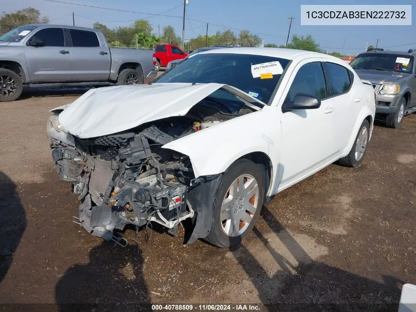 2014 Dodge Avenger Se VIN: 1C3CDZAB3EN222732 Lot: 40788509