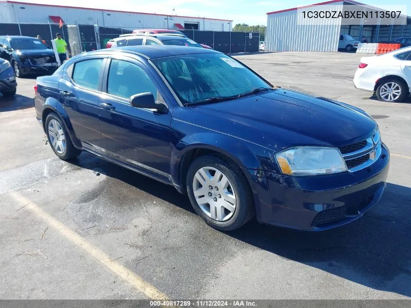 1C3CDZABXEN113507 2014 Dodge Avenger Se