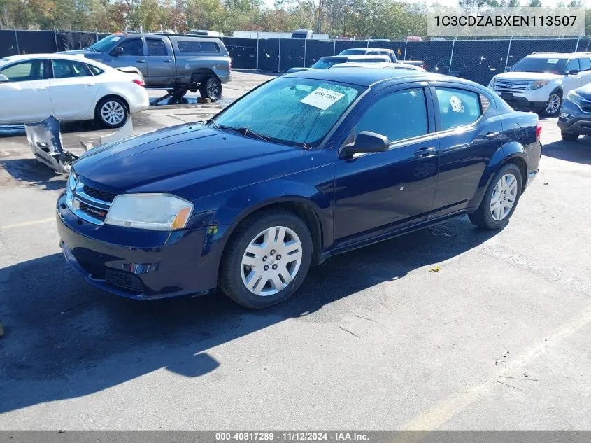 1C3CDZABXEN113507 2014 Dodge Avenger Se