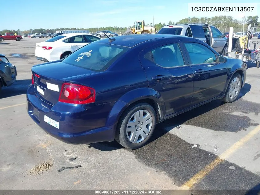 1C3CDZABXEN113507 2014 Dodge Avenger Se