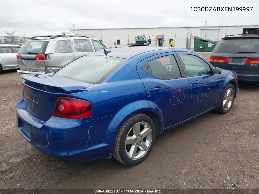 2014 Dodge Avenger Se VIN: 1C3CDZABXEN199997 Lot: 40822197