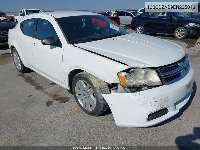 1C3CDZAB9EN235016 2014 Dodge Avenger Se