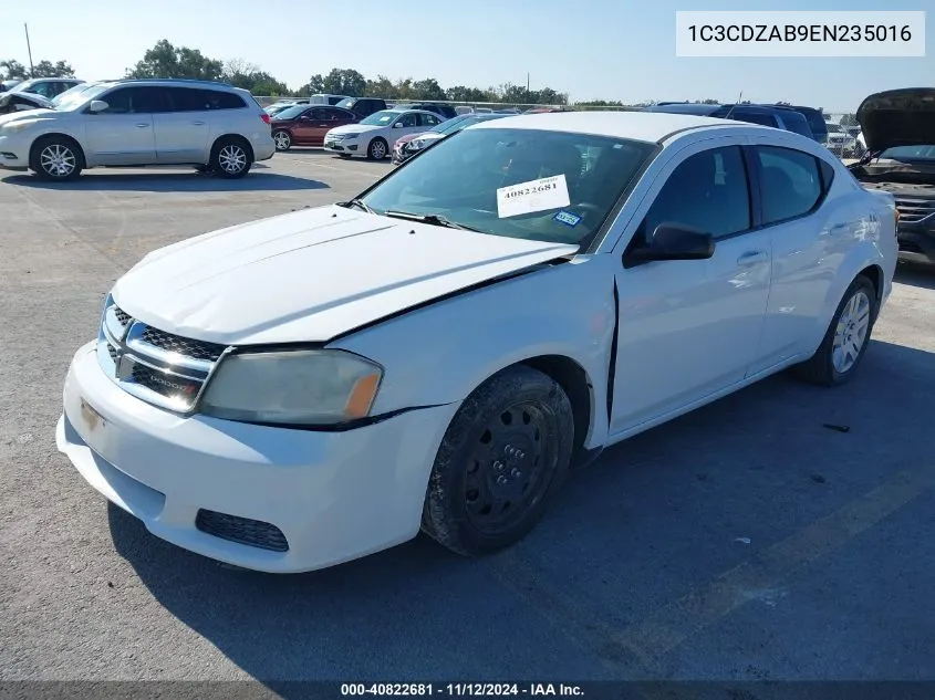 1C3CDZAB9EN235016 2014 Dodge Avenger Se