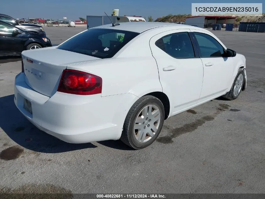 1C3CDZAB9EN235016 2014 Dodge Avenger Se