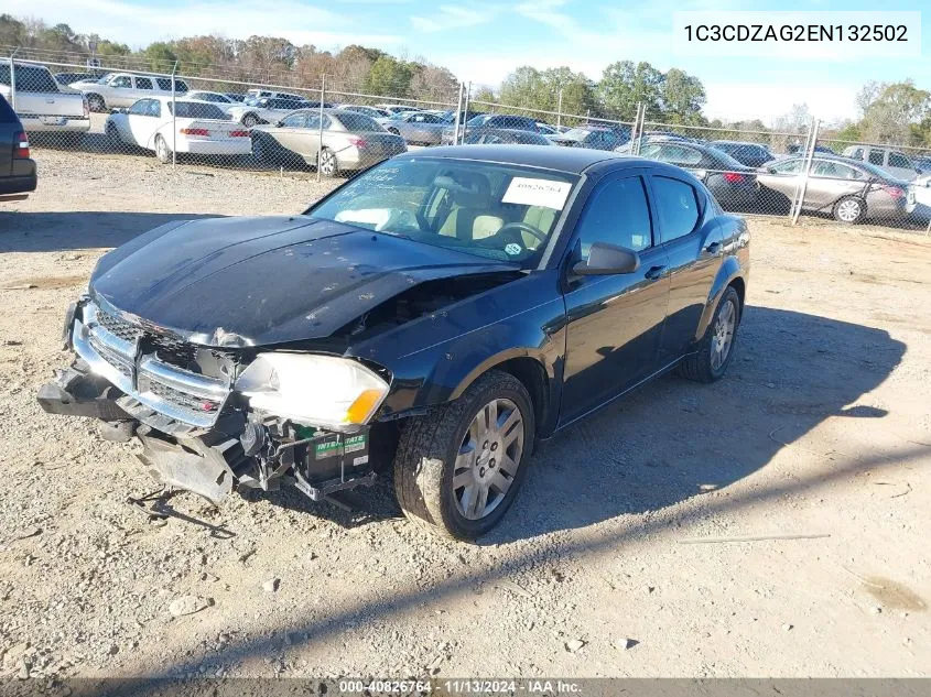 2014 Dodge Avenger Se VIN: 1C3CDZAG2EN132502 Lot: 40826764