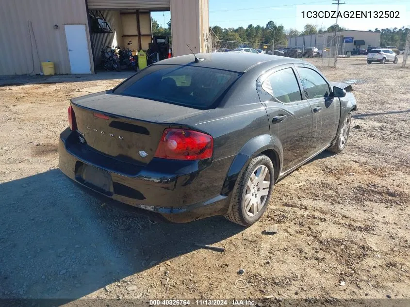 2014 Dodge Avenger Se VIN: 1C3CDZAG2EN132502 Lot: 40826764