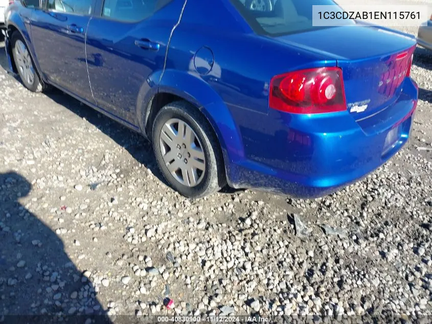 1C3CDZAB1EN115761 2014 Dodge Avenger Se