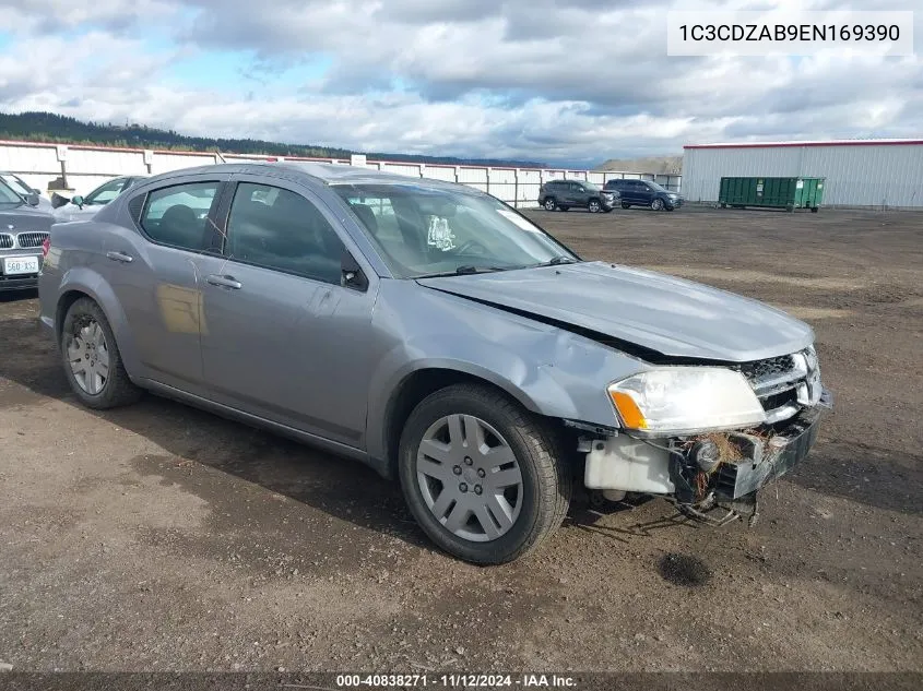 2014 Dodge Avenger Se VIN: 1C3CDZAB9EN169390 Lot: 40838271