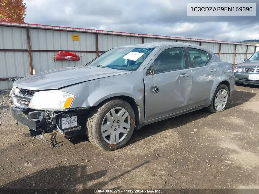 2014 Dodge Avenger Se VIN: 1C3CDZAB9EN169390 Lot: 40838271