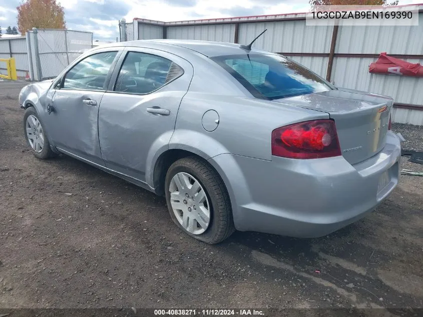 2014 Dodge Avenger Se VIN: 1C3CDZAB9EN169390 Lot: 40838271