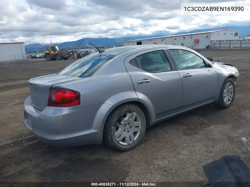 2014 Dodge Avenger Se VIN: 1C3CDZAB9EN169390 Lot: 40838271