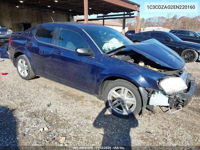 1C3CDZAG2EN220160 2014 Dodge Avenger Se