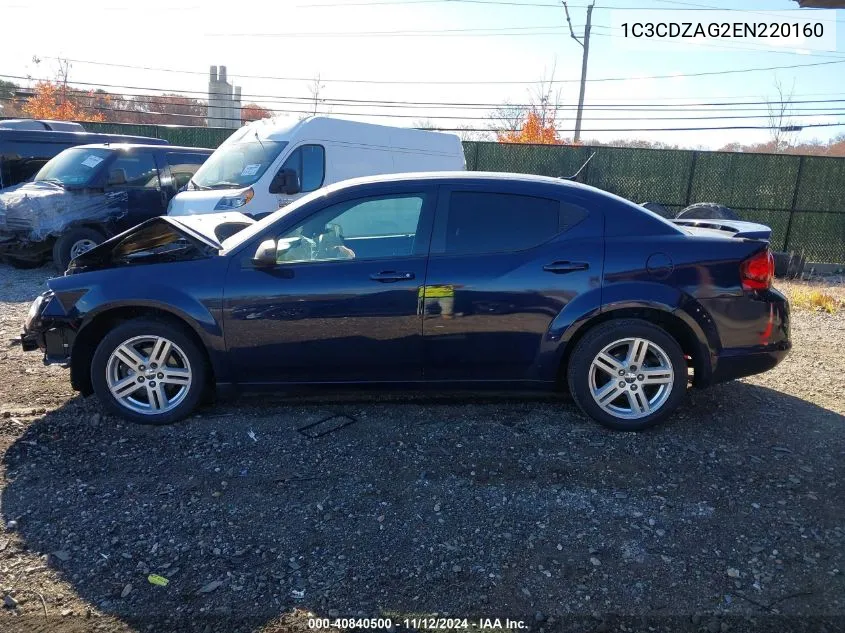 1C3CDZAG2EN220160 2014 Dodge Avenger Se