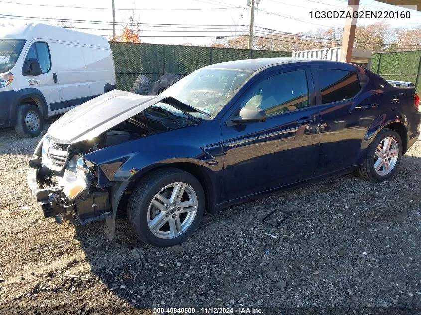 1C3CDZAG2EN220160 2014 Dodge Avenger Se